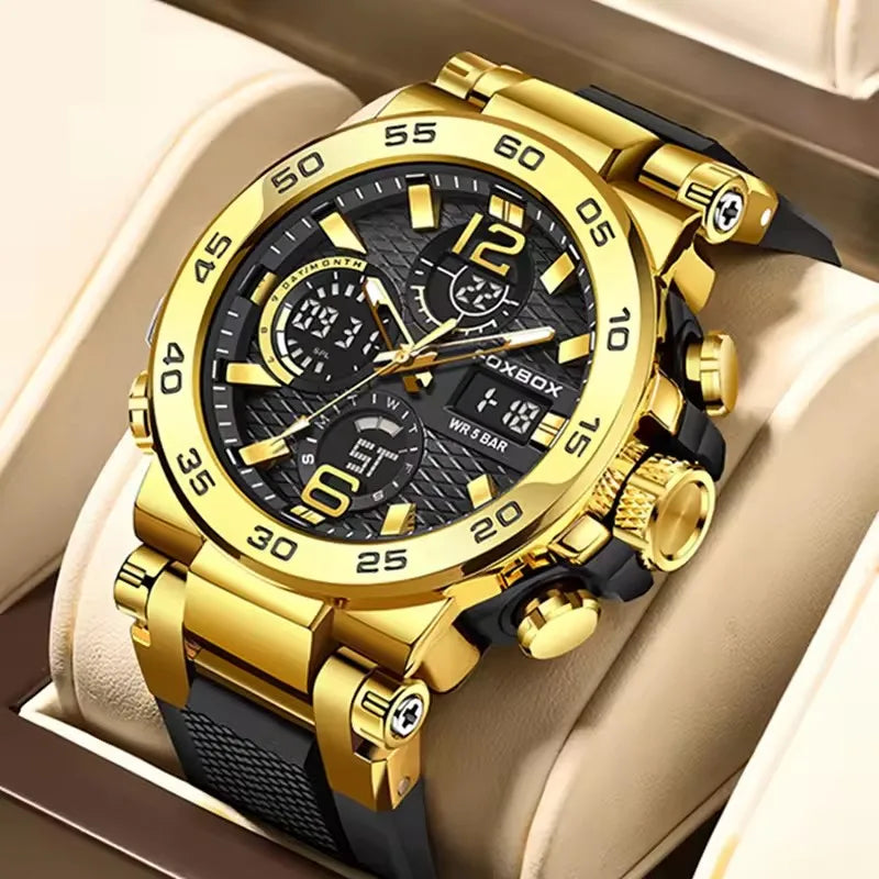Luxury LED Display Men Wristwatch