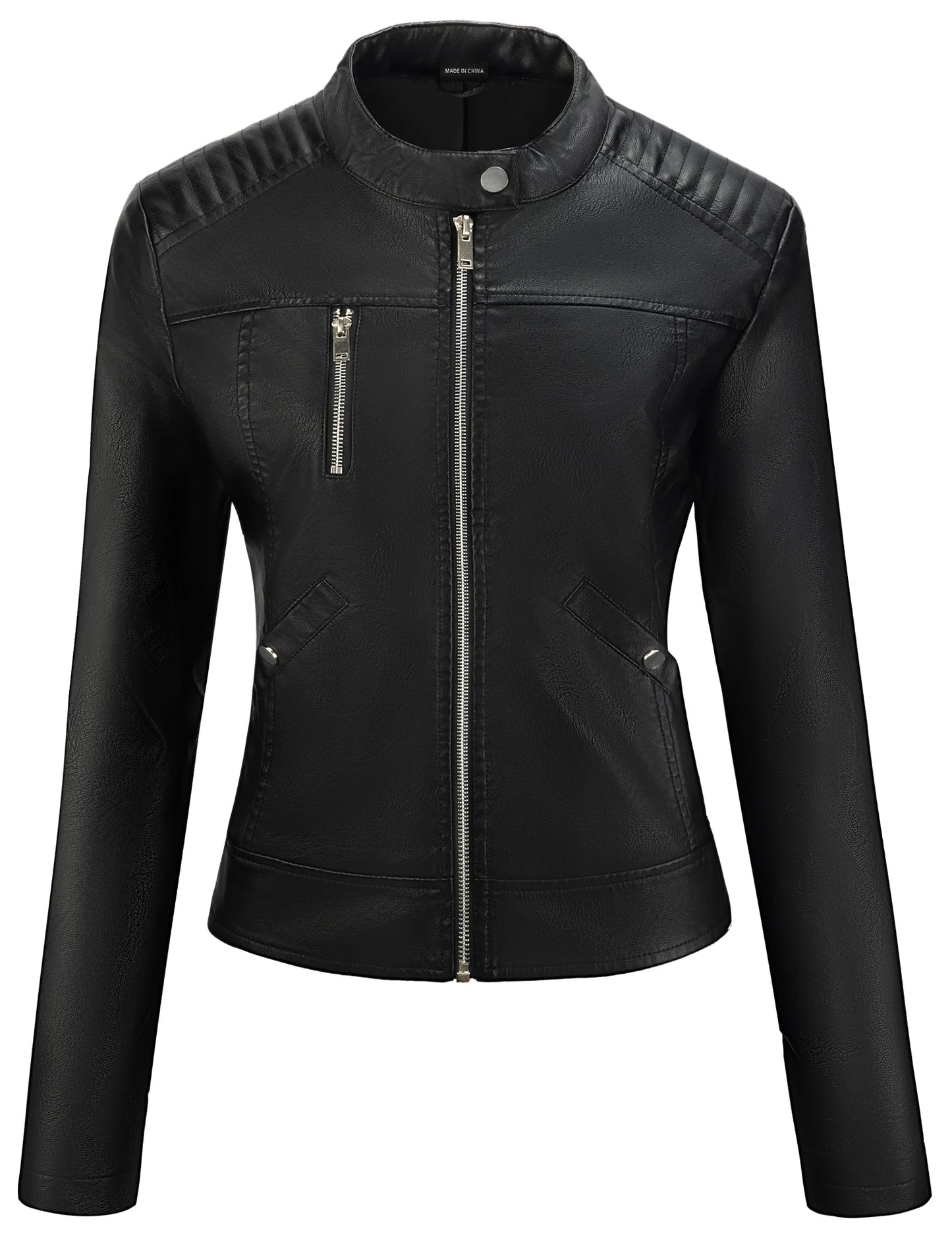 Women's Faux Leather Jacket Black