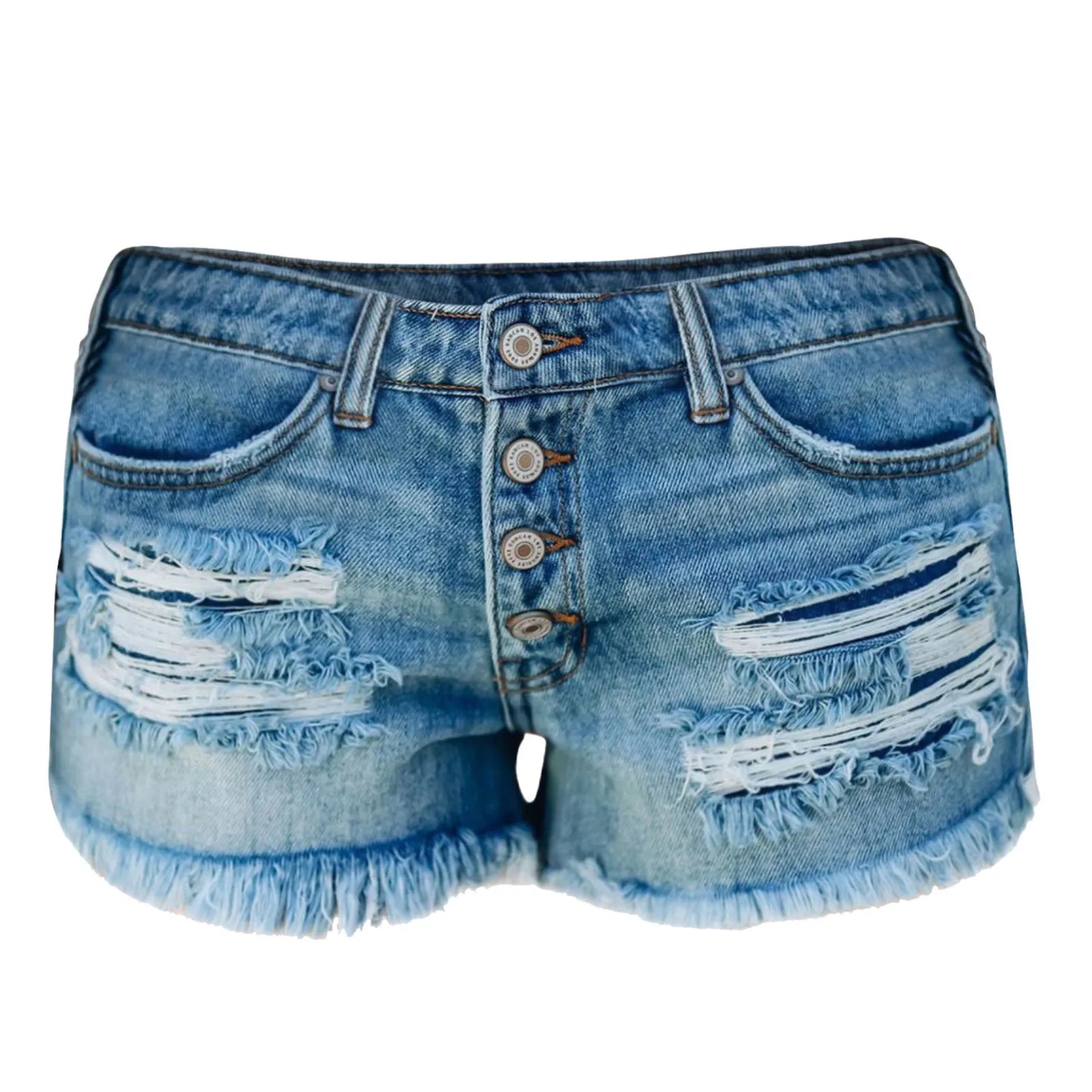 New In Mid Waist Summer Womens Jeans Shorts