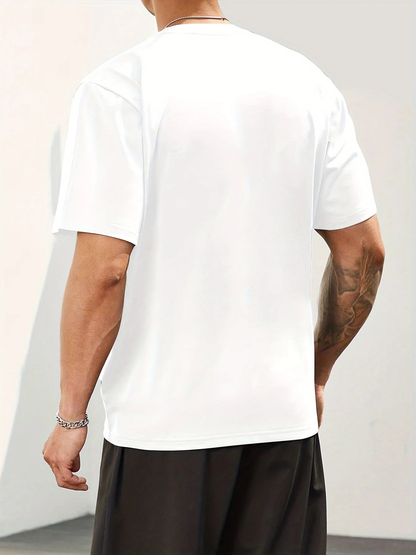 Men's Summer Short Sleeve Casual T-Shirt - Motorcycle Print