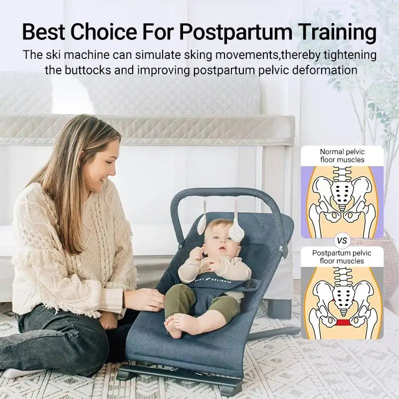 "Foldable 3-in-1 Ski Trainer: Leg, Pelvic & Hip Strengthener