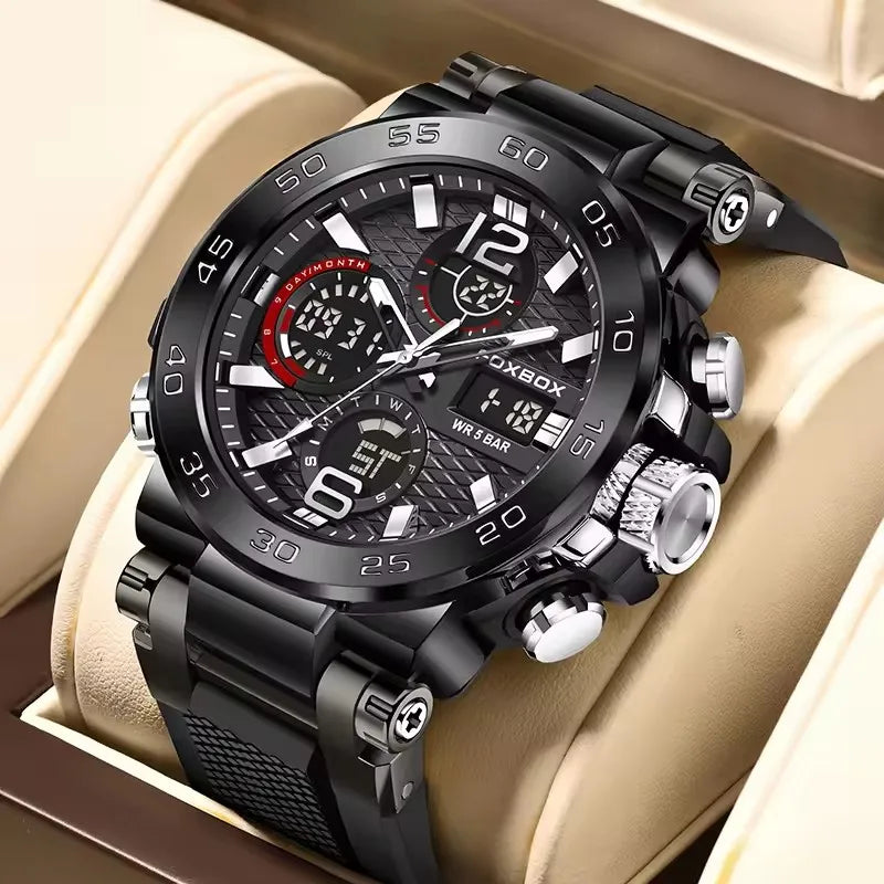 Luxury LED Display Men Wristwatch