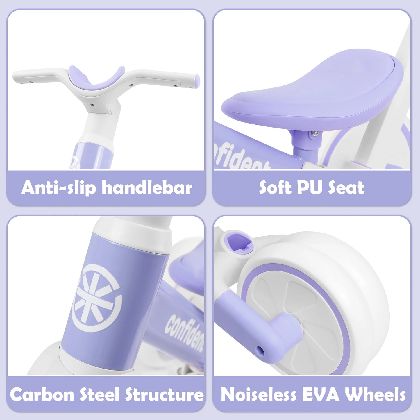 Tricycle For 1/2/3 Year Non-Slip Tires for Kids Safety