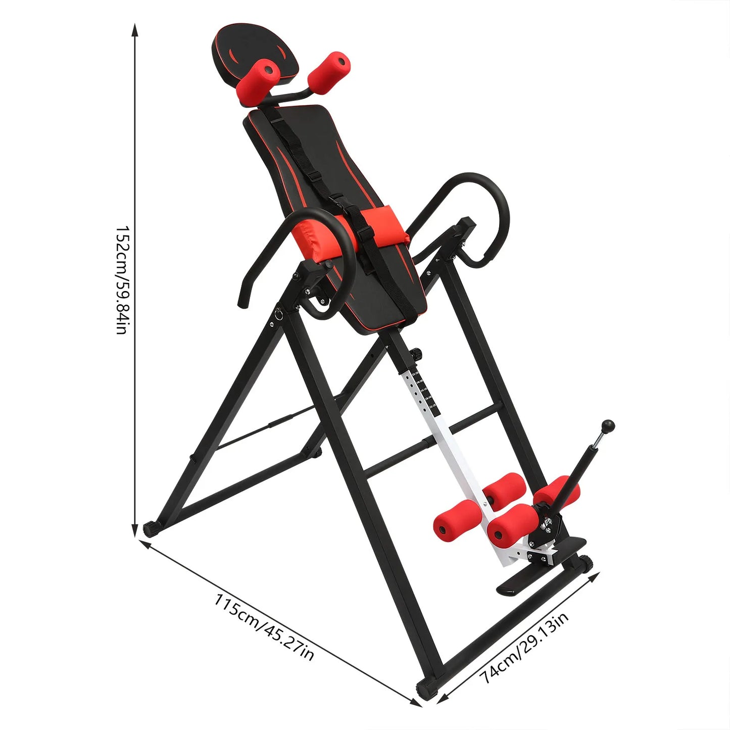 330lb Inversion Table for Back Relief & Posture Correction,4-Position Adjustable,Full-Body Stretching,Foldable Fitness Equipment