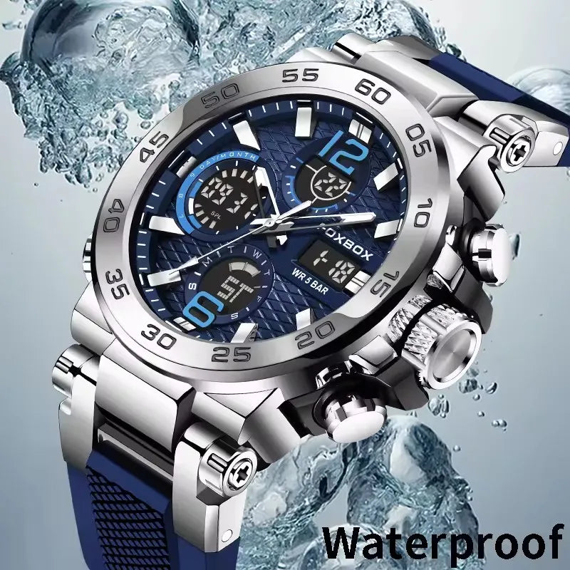 Luxury LED Display Men Wristwatch