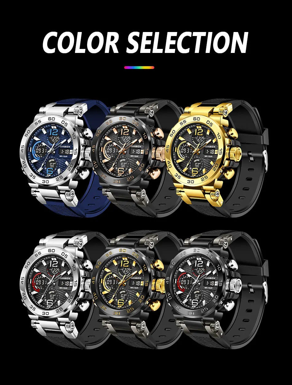 Luxury LED Display Men Wristwatch