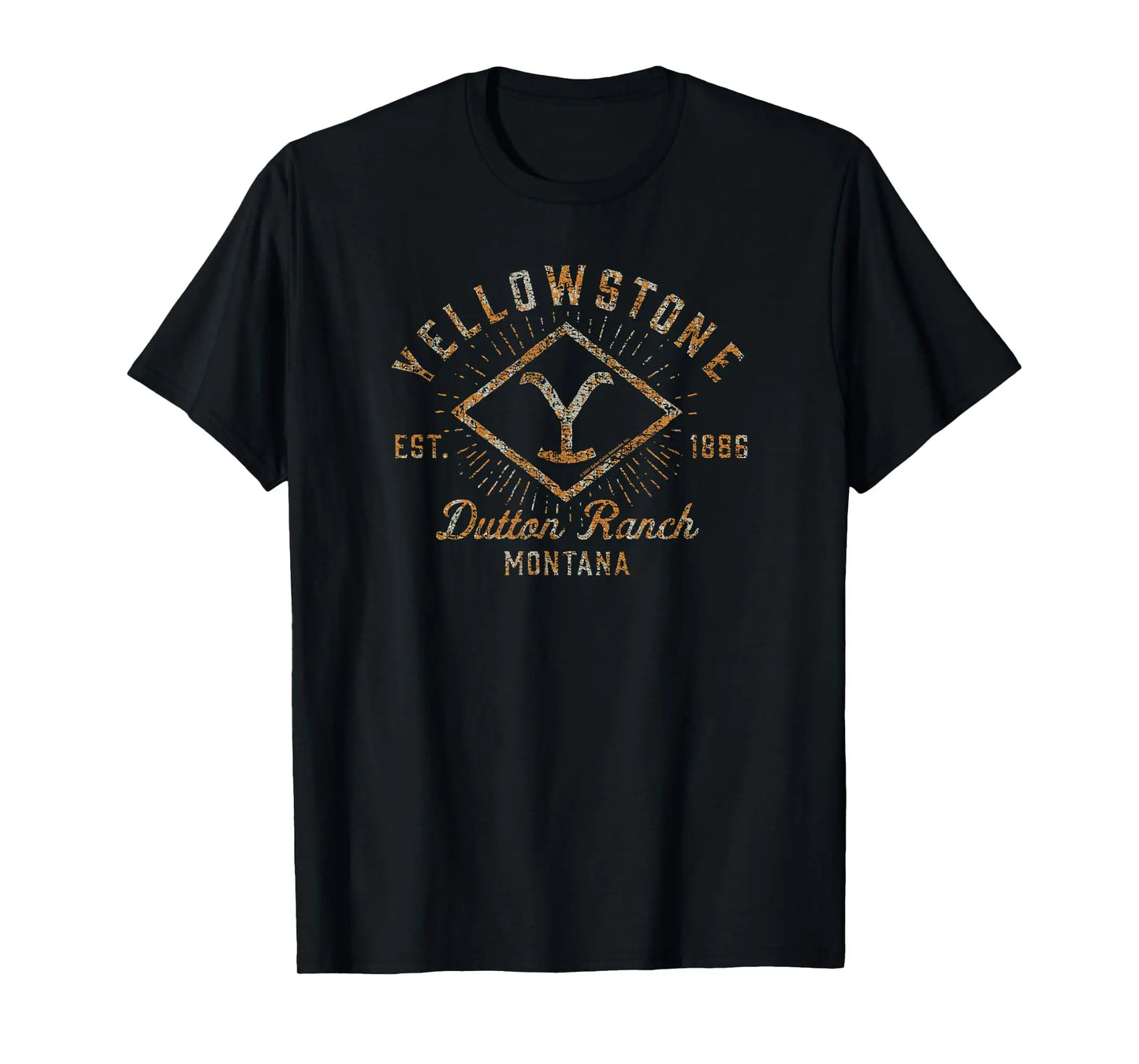Yellow Stones Sunburst Logo Dutton Ranch T-Shirt