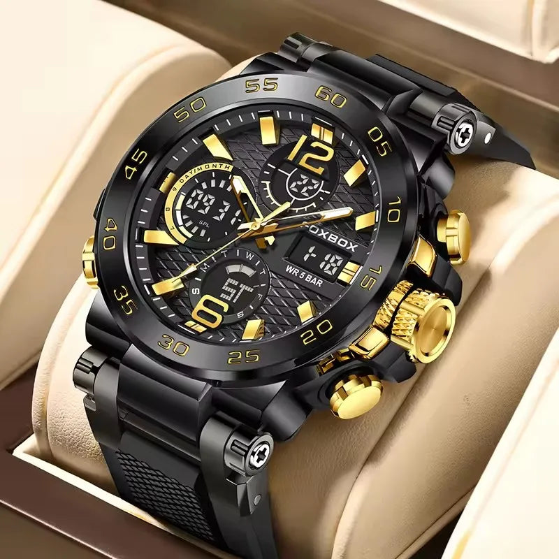 Luxury LED Display Men Wristwatch