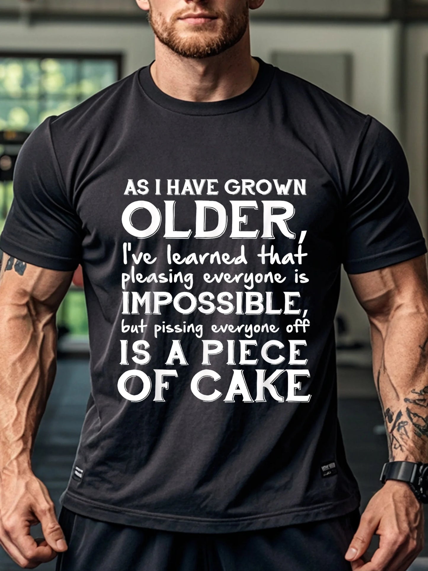 "Funny Cotton T-Shirt for Men - 'Pleasing Everyone is Impossible'