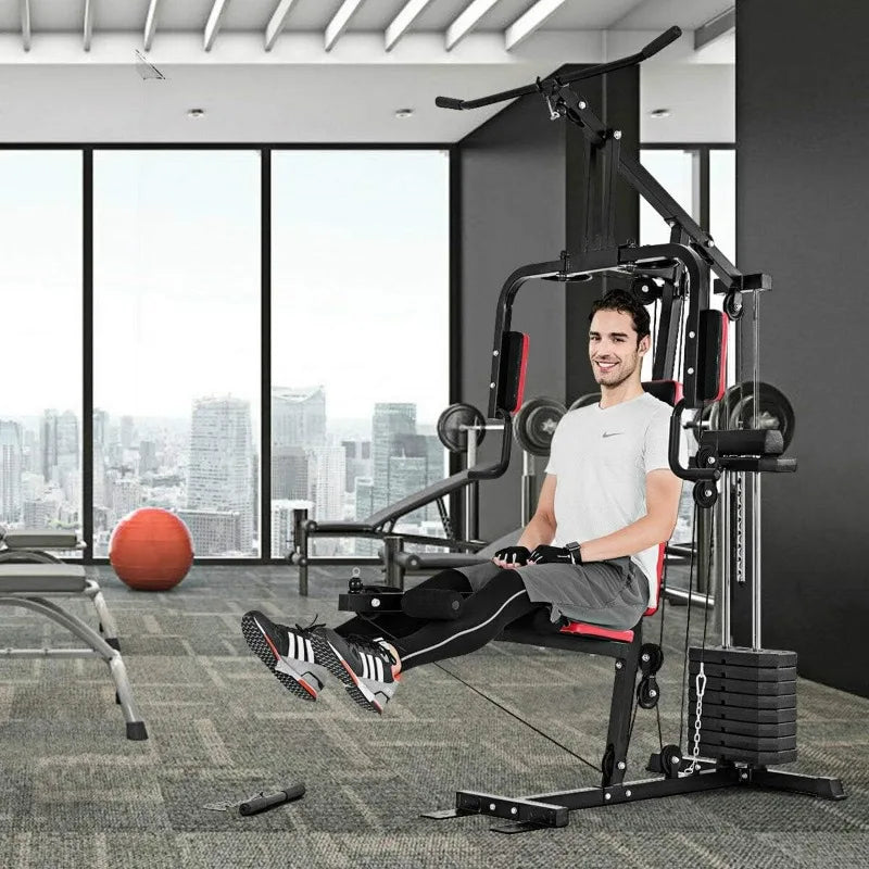 Multifunction Home Gym System Weight Training Exercise Workout Equipment