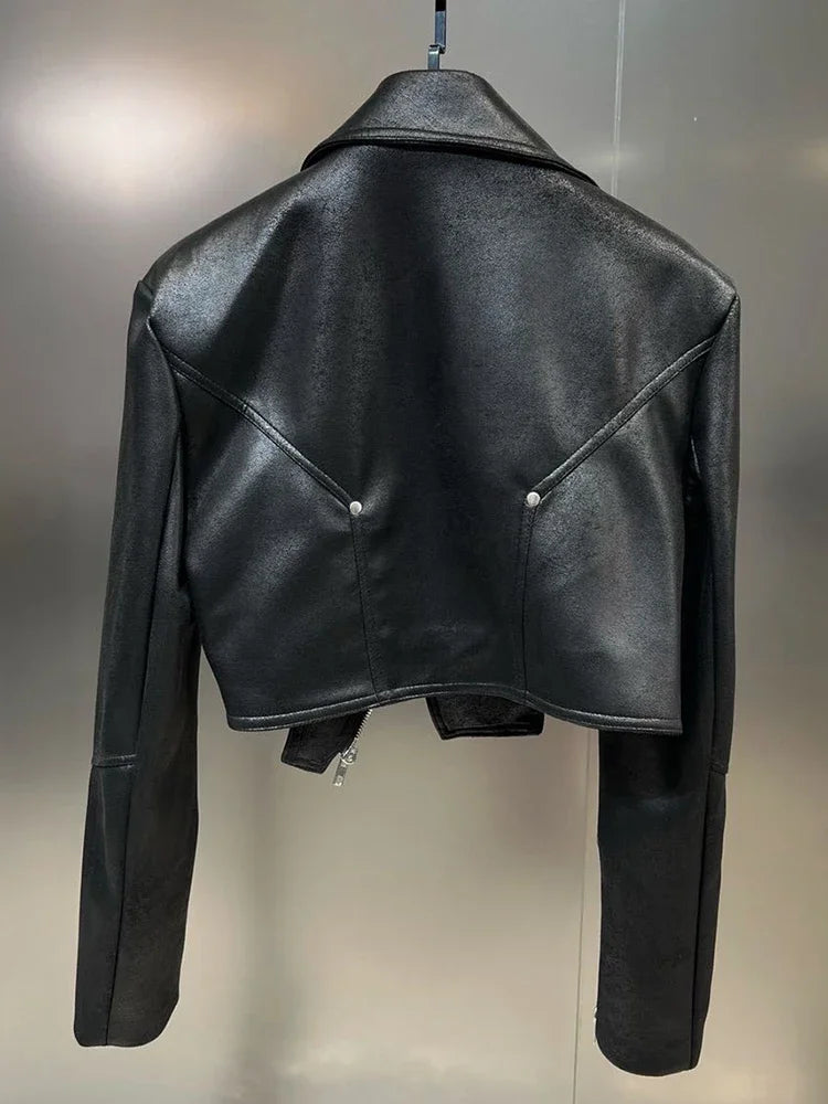 Women's Fashion Trend Solid Color Lapel Zipper Jacket