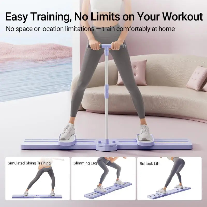 "Foldable 3-in-1 Ski Trainer: Leg, Pelvic & Hip Strengthener