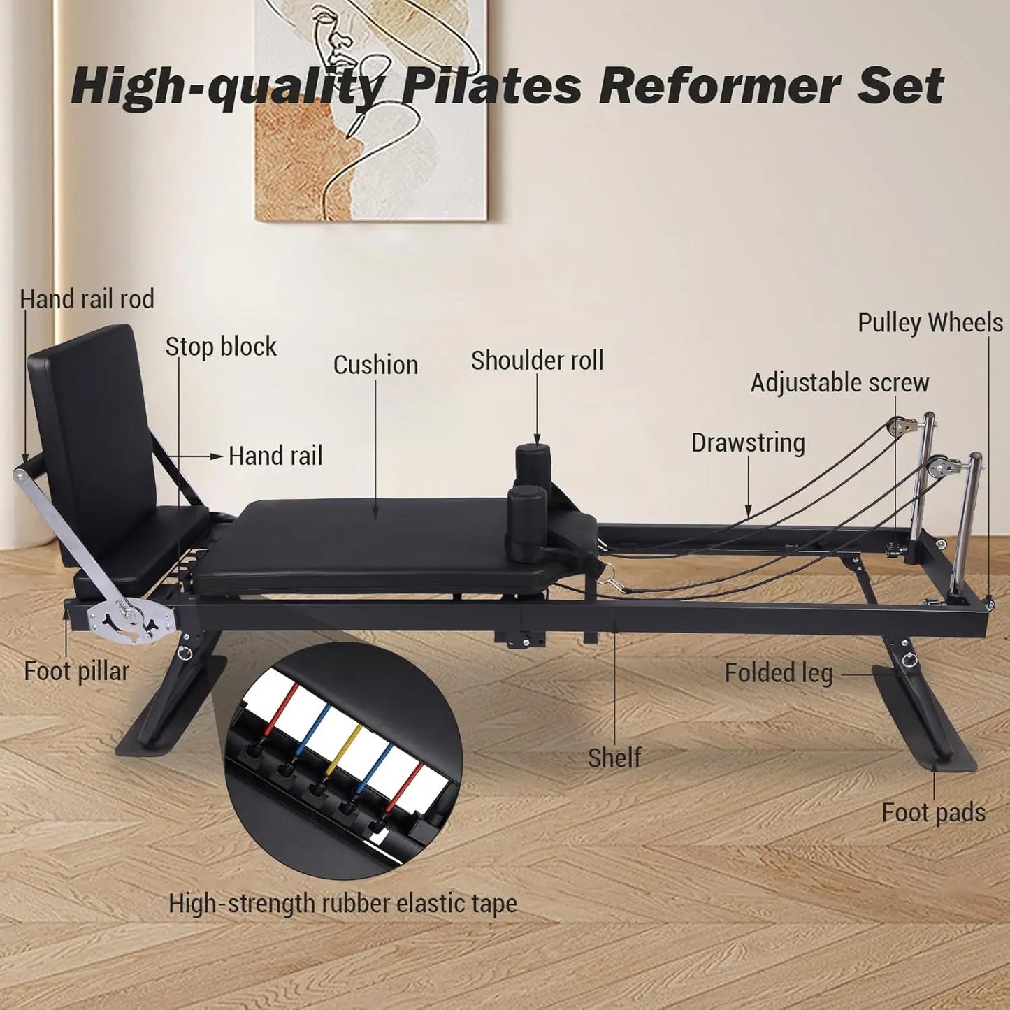 Foldable Pilates Reformer, Home Pilates