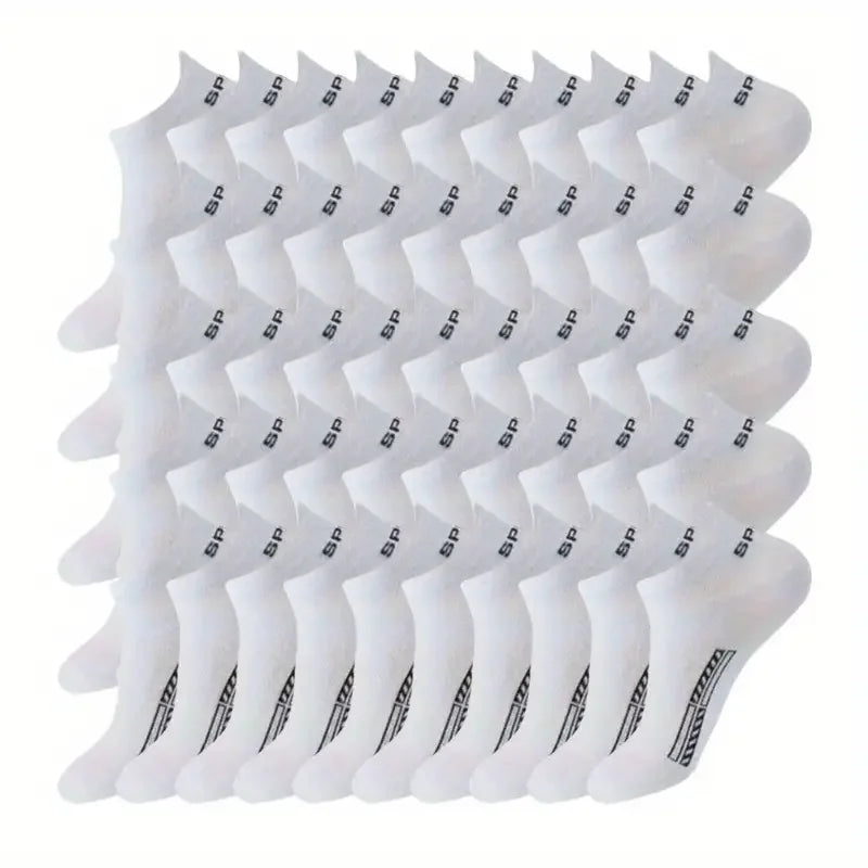 50 pairs of socks Men's hosiery ear lift waist waist boat socks
