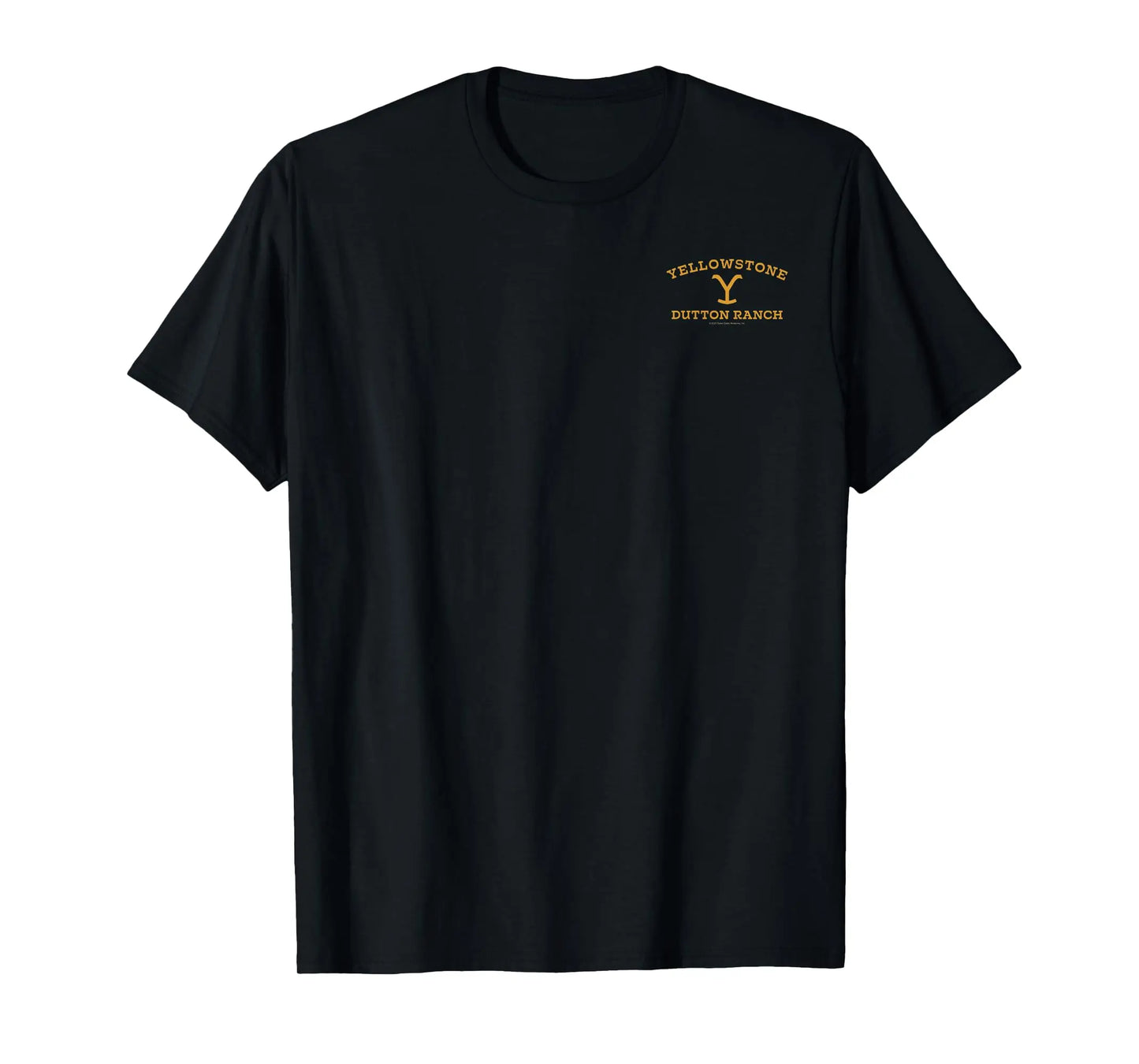 Yellow Stones Dutton Ranch Gold Pocket Logo Short Sleeve T-Shirt