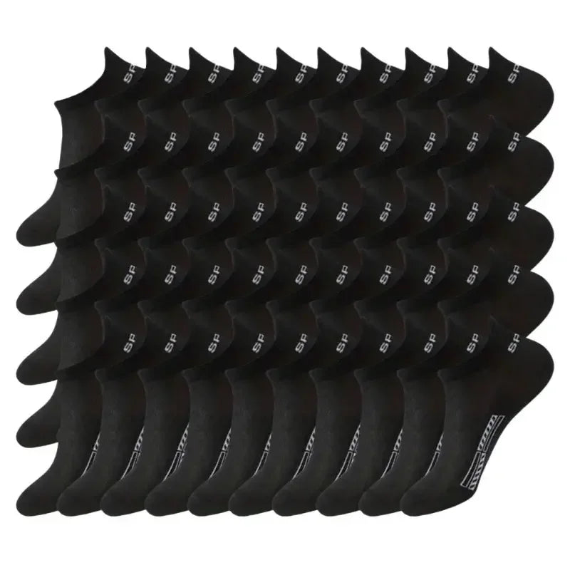 50 pairs of socks Men's hosiery ear lift waist waist boat socks