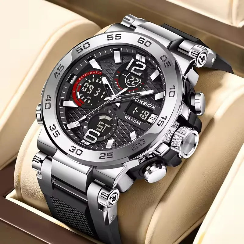 Luxury LED Display Men Wristwatch