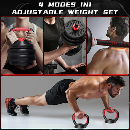 4 in 1 Adjustable Weight Dumbbell Set