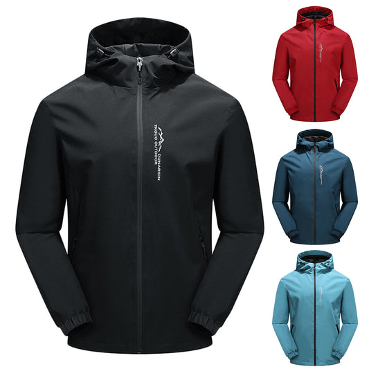 Men Hooded Waterproof Windbreaker Hiking Jackets Outdoor Sports Jacket Spring Autumn Sport Windproof Motorcycle Jackets Cycling
