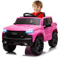 12V Electric Ride On Car White Black 4 Wheeler Truck Car Safety Toy with Music Radio LED Lights Remote Control Kids Vehicles