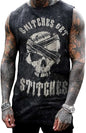 Mens Skull 3D Graphic Print Shirts Tank Tops