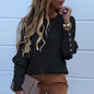 Fashion Backless Buttons Design Long Sleeve Shirts
