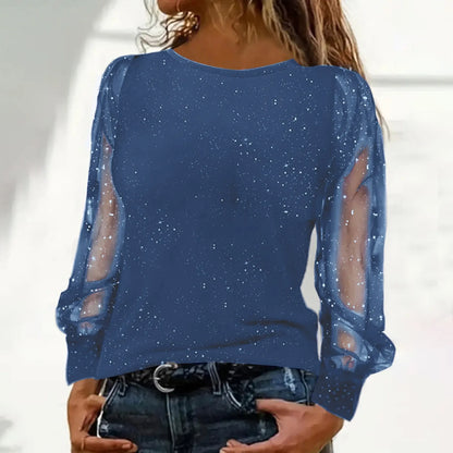 Women's Casual Glitter Sequins Blouse