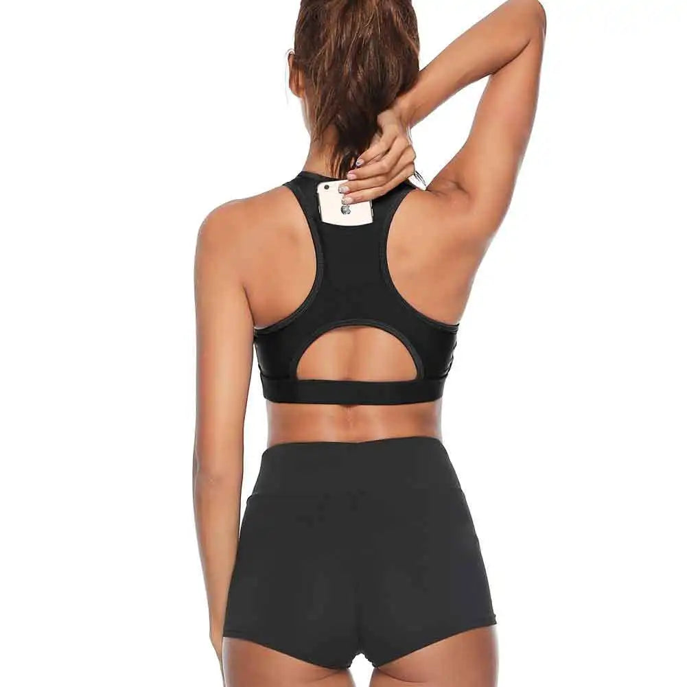 Breathable Sports Bra Shockproof Crop Anti-sweat Fitness Top Women Seamless Yoga Push up
