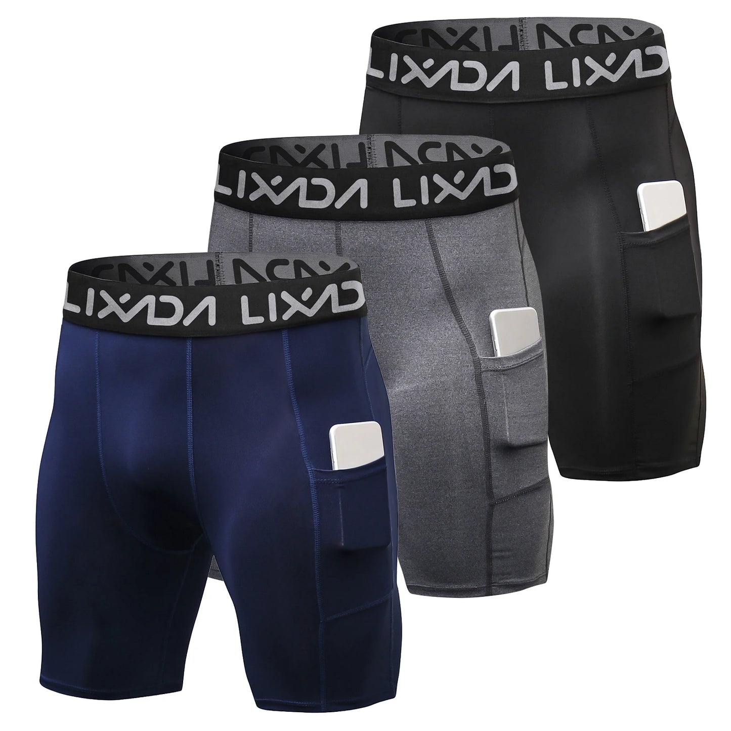 3 Pack Men Sports Shorts Active Workout Underwear