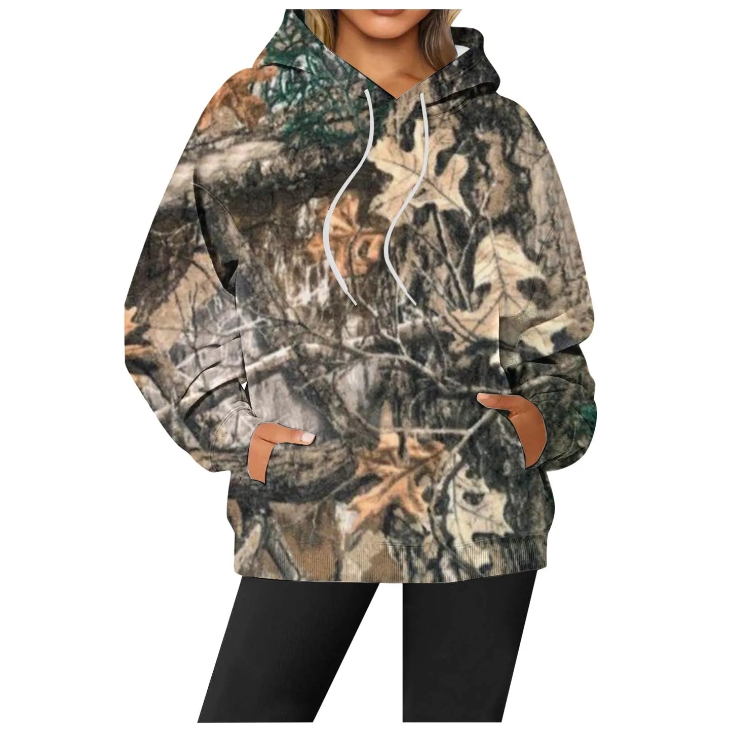 Deadwood Camouflage Hooded Sweatshirt Y2k Hoodies
