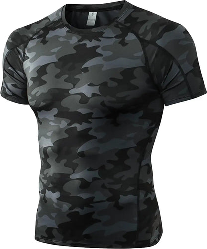 Compression Shirts Athletic Workout T-Shirt UPF 50+ Quick Dry