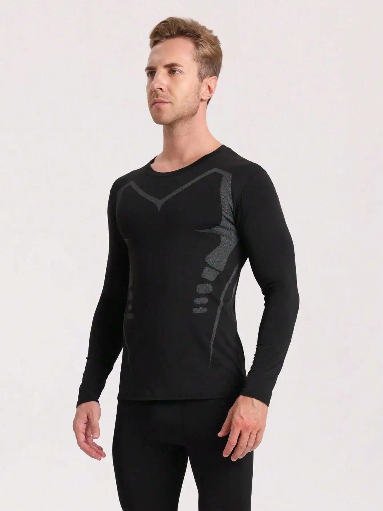 Men's Quick-Drying Long-Sleeved Sports T-Shirt  Compression Top