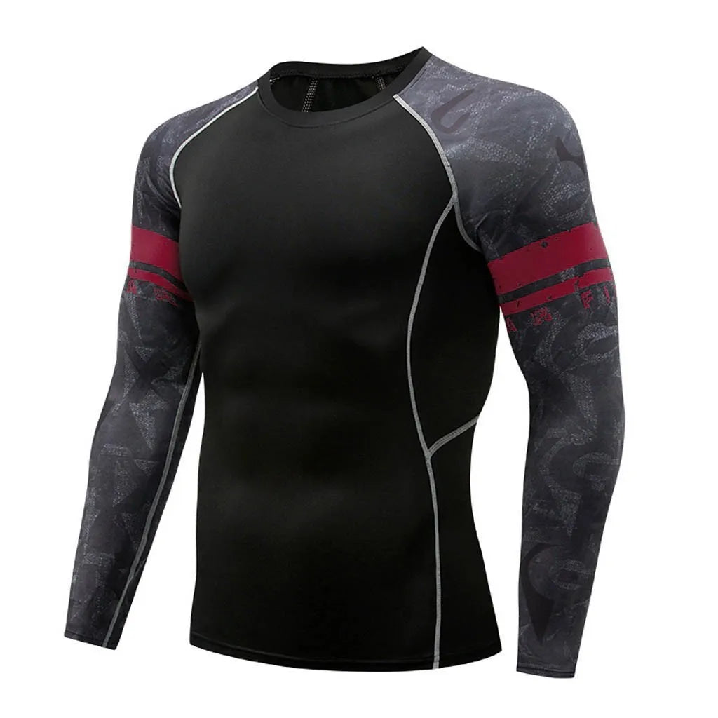 Mens Compression Muscle Fitness Sports Shirts