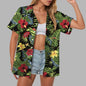 Hawaii Womens Summer Beach Shirts Cardigan Short Sleeve