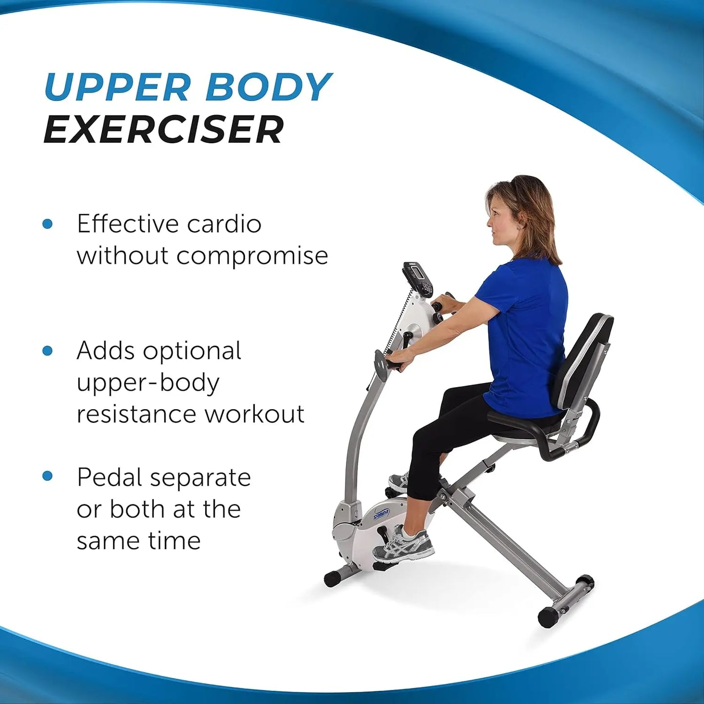 Recumbent Exercise Bike with Arm Workout