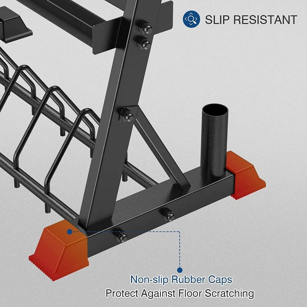 Dumbbell Rack 3-Tier Weight Plate Rack Storage Stand