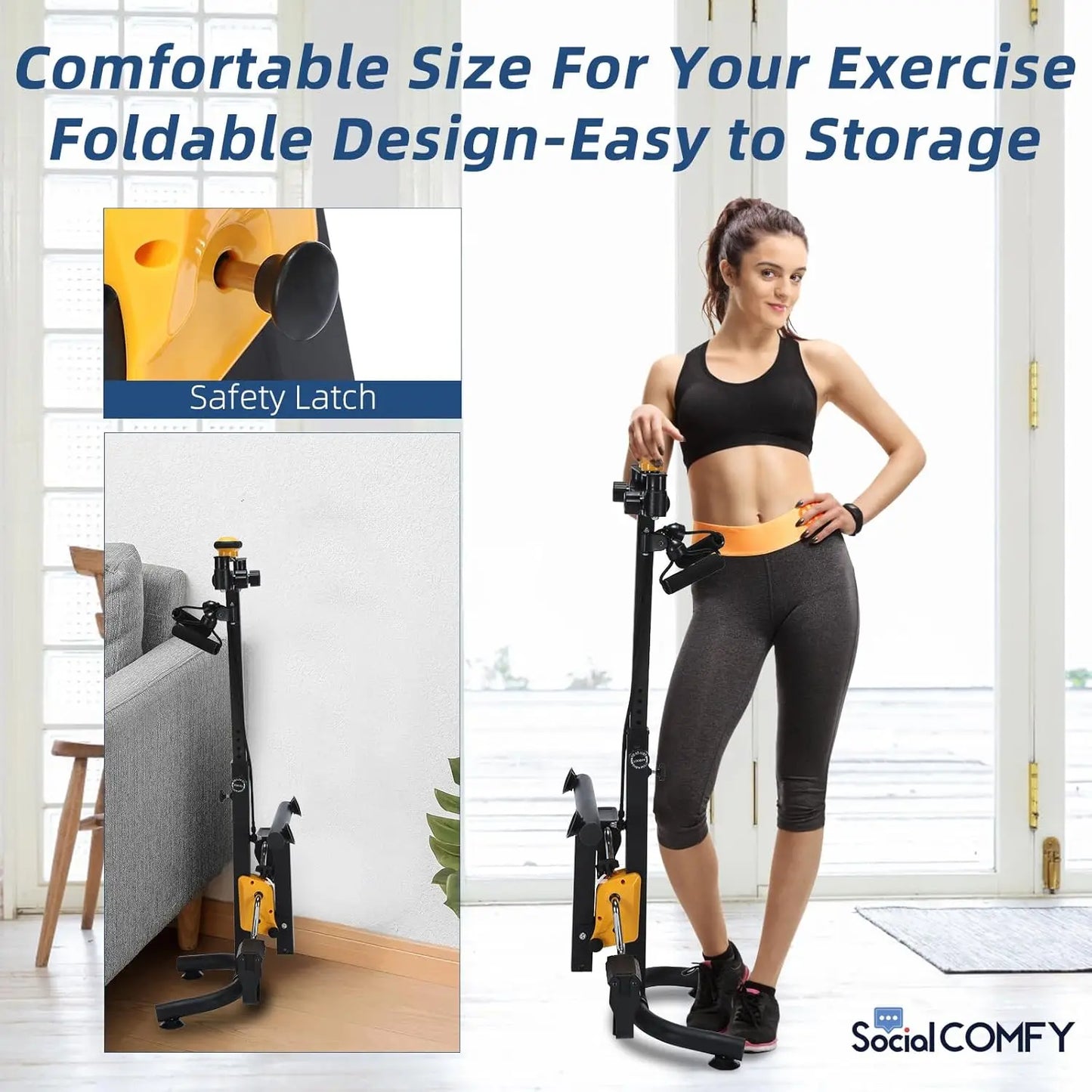 Pedal Exerciser for Elderly, Hand Arm Leg and Knee Exercise Bike, Adjustable Fitness Equipment