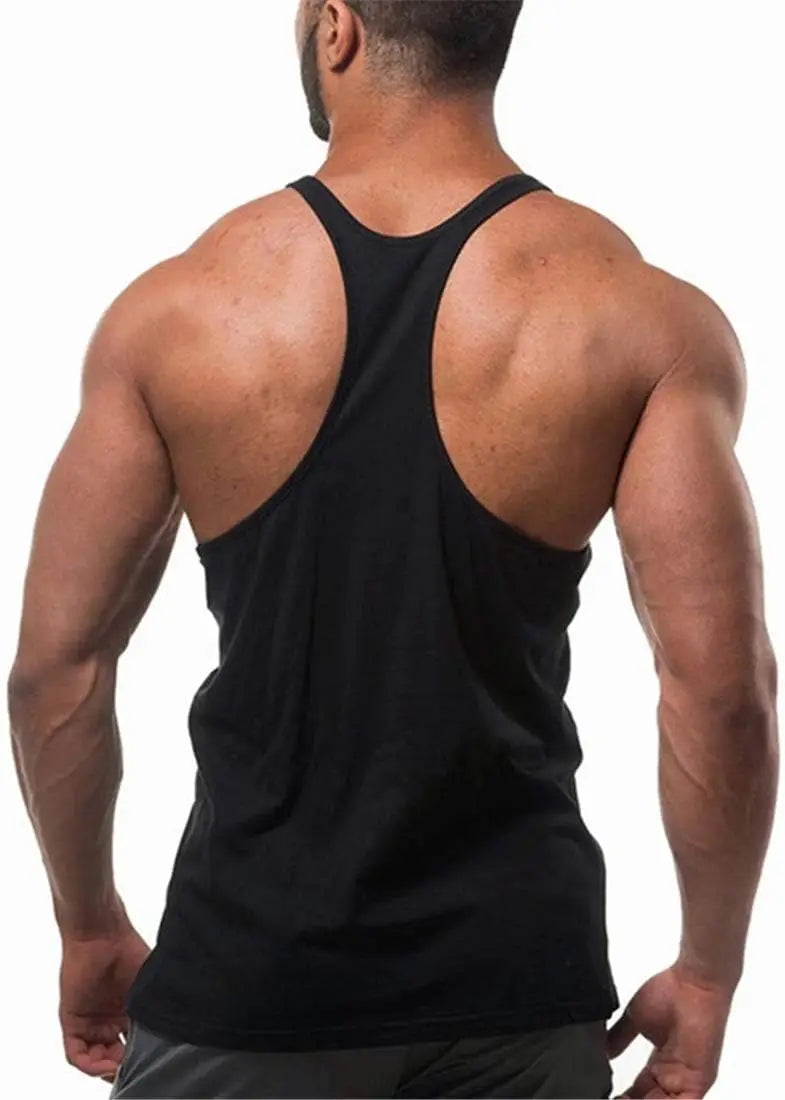 Men's Gym Stringer Tank Tops Bodybuilding T Shirts