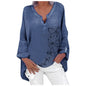 Long Sleeve Women Blouse Butterfly Print Spring Shirt