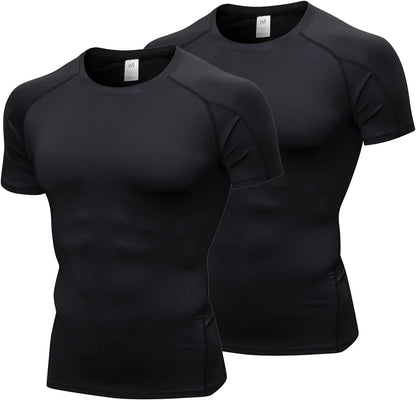 Compression Shirts Athletic Workout T-Shirt UPF 50+ Quick Dry