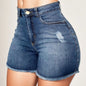 Vinatge Denim Shorts Sexy Women Ripped High Waist Short Jeans