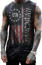 Mens Skull 3D Graphic Print Shirts Tank Tops Gym Workout