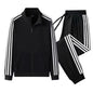 Leisure sports suit Spring and Autumn striped hoodie, couple's running sportswear, clothes+pants (2-piece set)