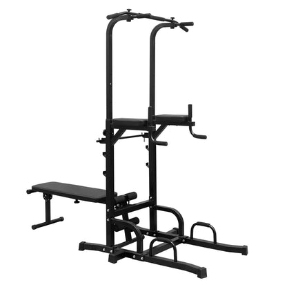 Power Tower With Bench Pull Up Bar Dip Station Adjustable Height Dip Stand Heavy Duty Multi-Function Fitness Rack
