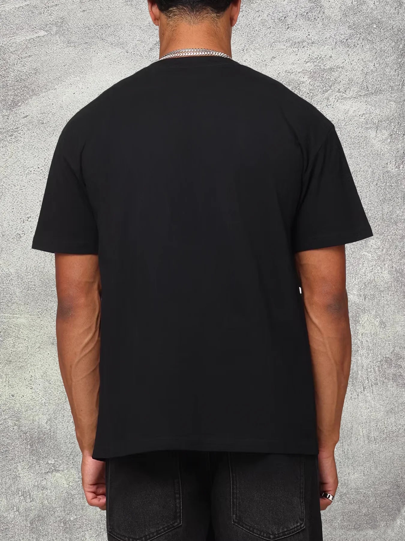 Men's 200g Cotton Black T-Shirt