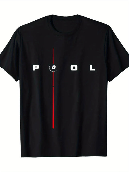 Men's Cotton Casual Black T-Shirt with Humorous Graphic