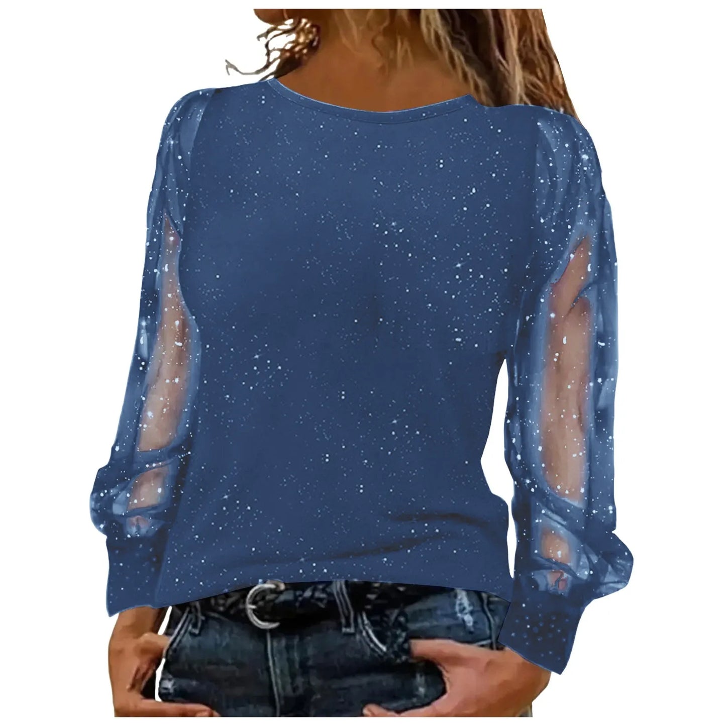 Women's Casual Glitter Sequins Blouse
