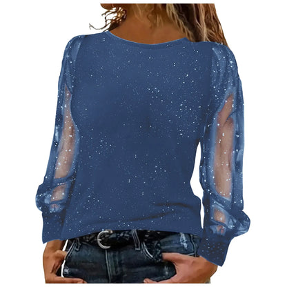 Women's Casual Glitter Sequins Blouse