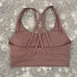 Solid Color Fitness sport Bra Women Cross soft high strength