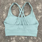 Solid Color Fitness sport Bra Women Cross soft high strength